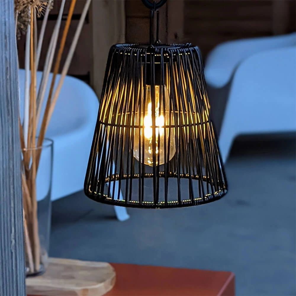 Solar LED filament lamp Firenze | Hang- en tafellamp | Zwart -